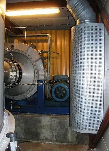 Used 1-pass MVR falling film vacuum evaporator unit