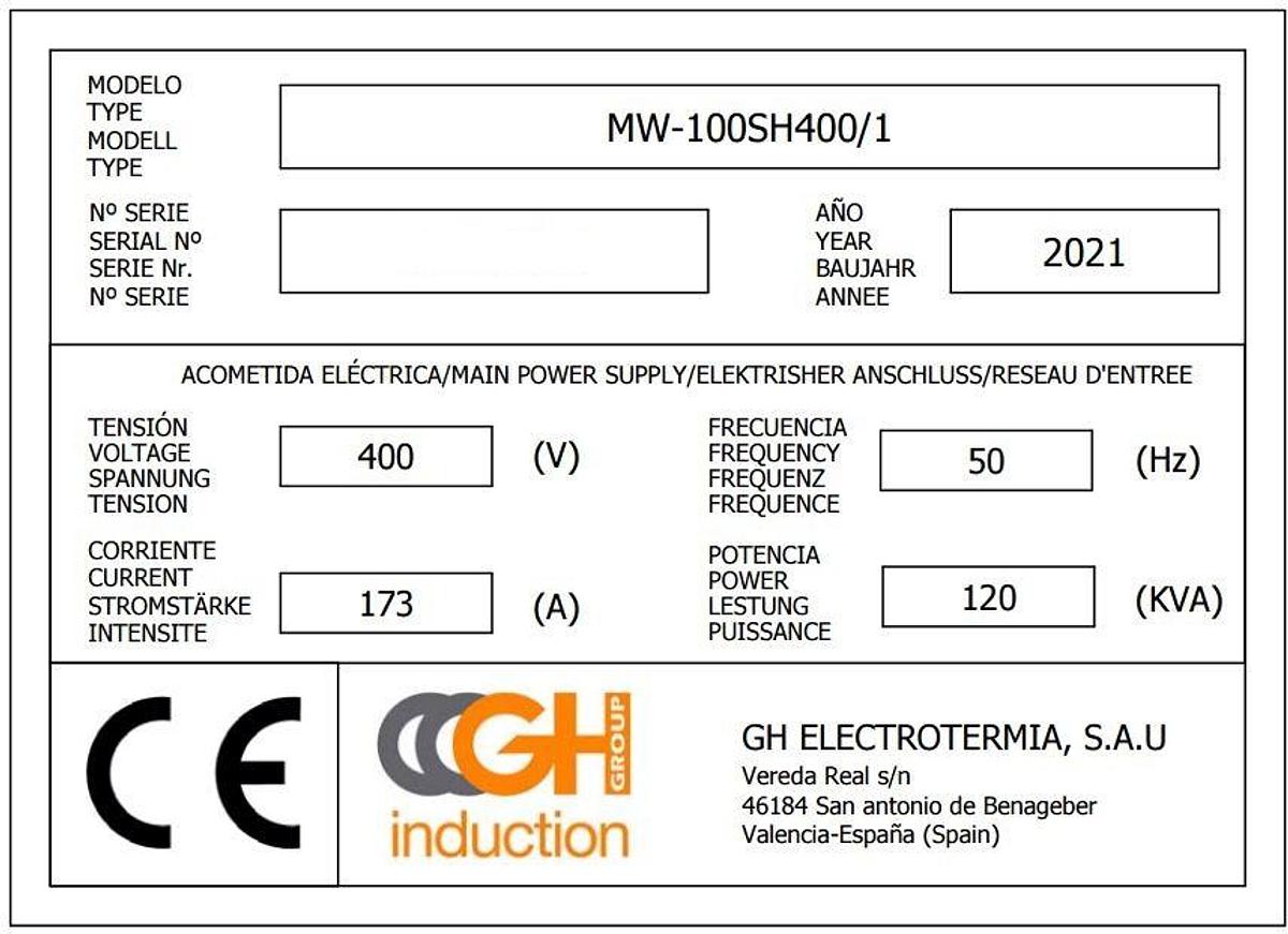 Used GH INDUCTION HF WELDER 100KW