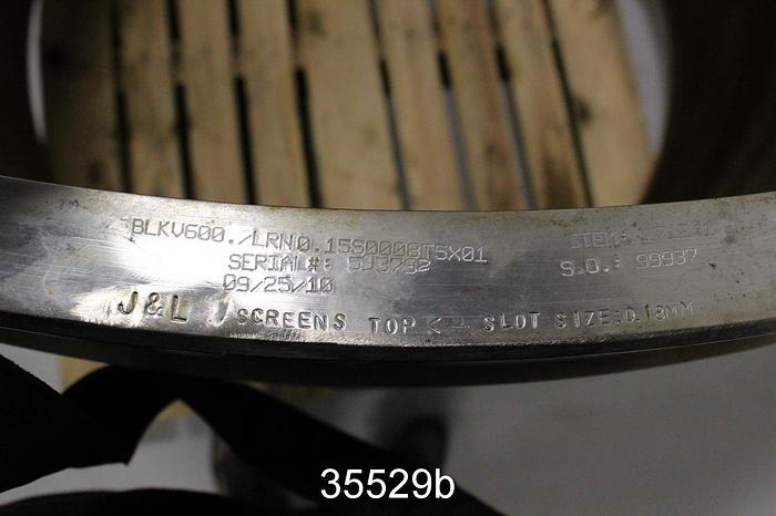 Used Black Clawson UV600 Pressure Screen Basket, .007" Slots #35529