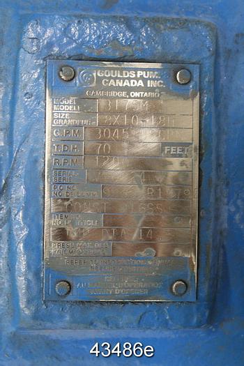 Used Goulds 3175 Pump Power End With 18" Frame Adapter #43486
