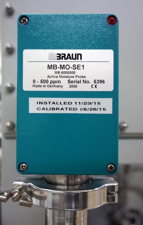 Used 2007 Mbraun Unilab glovebox with gas purifier, moisture and oxygen monitor