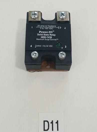 Used *PREOWNED* Power-IO Solid State Relay HDD-1V20 + WARRANTY & FREE SHIPPING!