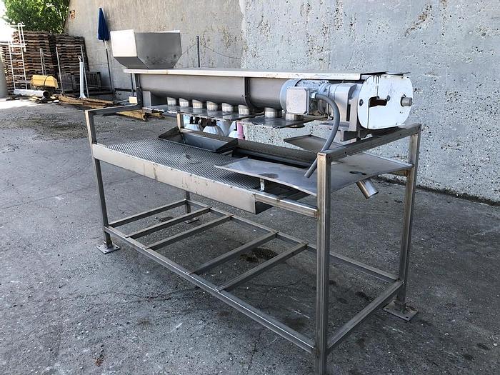 Used Filler, Auger, 8-Head, S/St, Manual Slide Gate, 1 HP #S743786