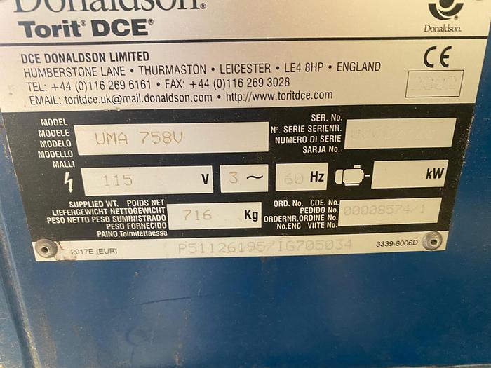 Used 2002 Donald Torit Unimaster UMA 750 / UMA 758V