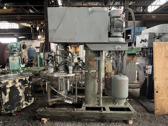 Used 100 GALLON ROSS TRIPLE MOTION MIXER - MODEL PVM-100 - S/S - VACUUM - 2 MIX CANS