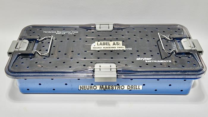 Used Stryker Maestro Drill Pneumatic Neuro Set 5400-200-5407 with Attachments