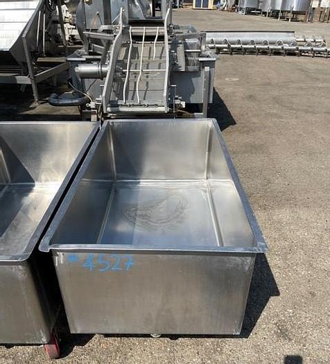 Used Stainless Steel 110 Gallon Meat Cart / Portable Tank