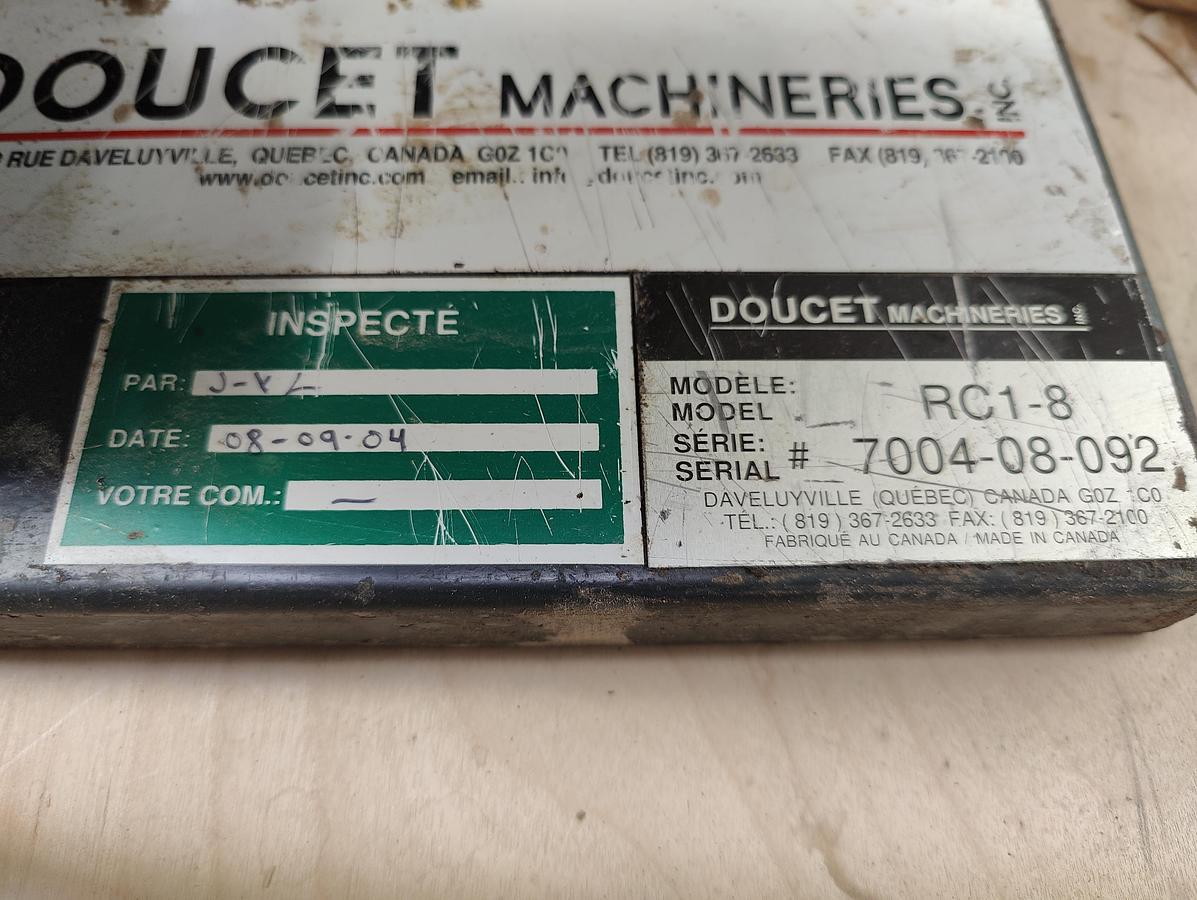 Used Doucet RC Stock Glue Spreader, 1PH, Cleaned, Checked