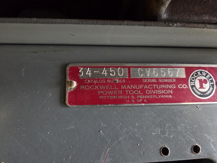Refurbished Rockwell 10" Unisaw 34-450 with 52" Powermatic AccuFence, 1.5HP, Single Phase, New bearings in Arbor, Motor, New Belts
