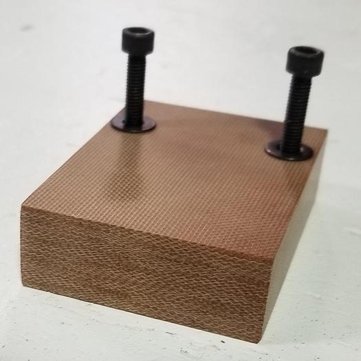 Pistorius 2.75" x 2" x .75" Phenolic Fence Block with 2 tapped holes, includes Mounting Hardware