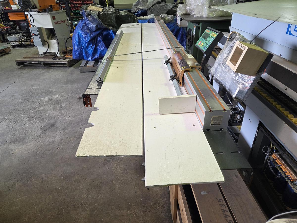 Used Tigerstop TS10, 2021, 10Ft Capacity Digital Measuring Tool / Stop, 115V, 1PH, Tables, Legs, Tablet