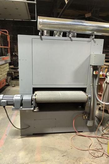 Used Boarke 37" 2 Head Widebelt Sander, Drum, Drum/Platen - 3 1/8", 20HP / 15HP Heads, 230V, 3PH