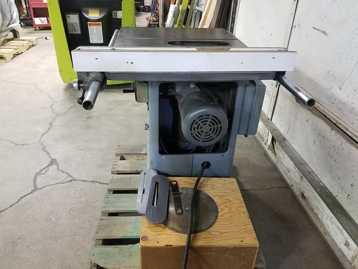 Used Delta 10" Blade Cap Unisaw, Round Tube Rails and Fence, 5HP, 230/460V, 3 Phase