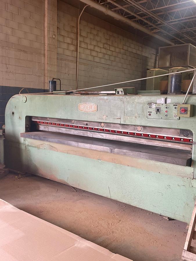 Used Complete Veneer Room Set-up, Adolf Pferffer Saw, Viggo Larson Guillotine, Diehl Stitcher, Quick Glue Spreader, Clamp, Orma Hot Press