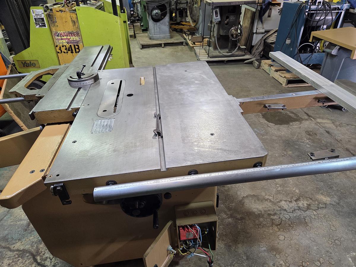 Used Rockwell/ L'invincible, Short Stroke 5' Sliding Table Saw - Model SI 15F, 7.5HP, 3PH, Scoring