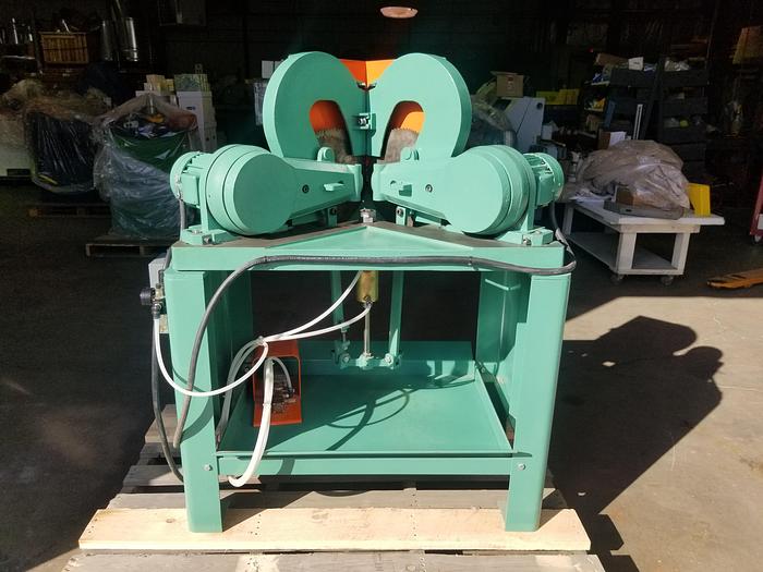 Refurbished Pistorius MN-200, 12" Blade Cap. Double Miter Saw, Refurbished 2023, (2) 1.5HP motors, 230V, 3PH