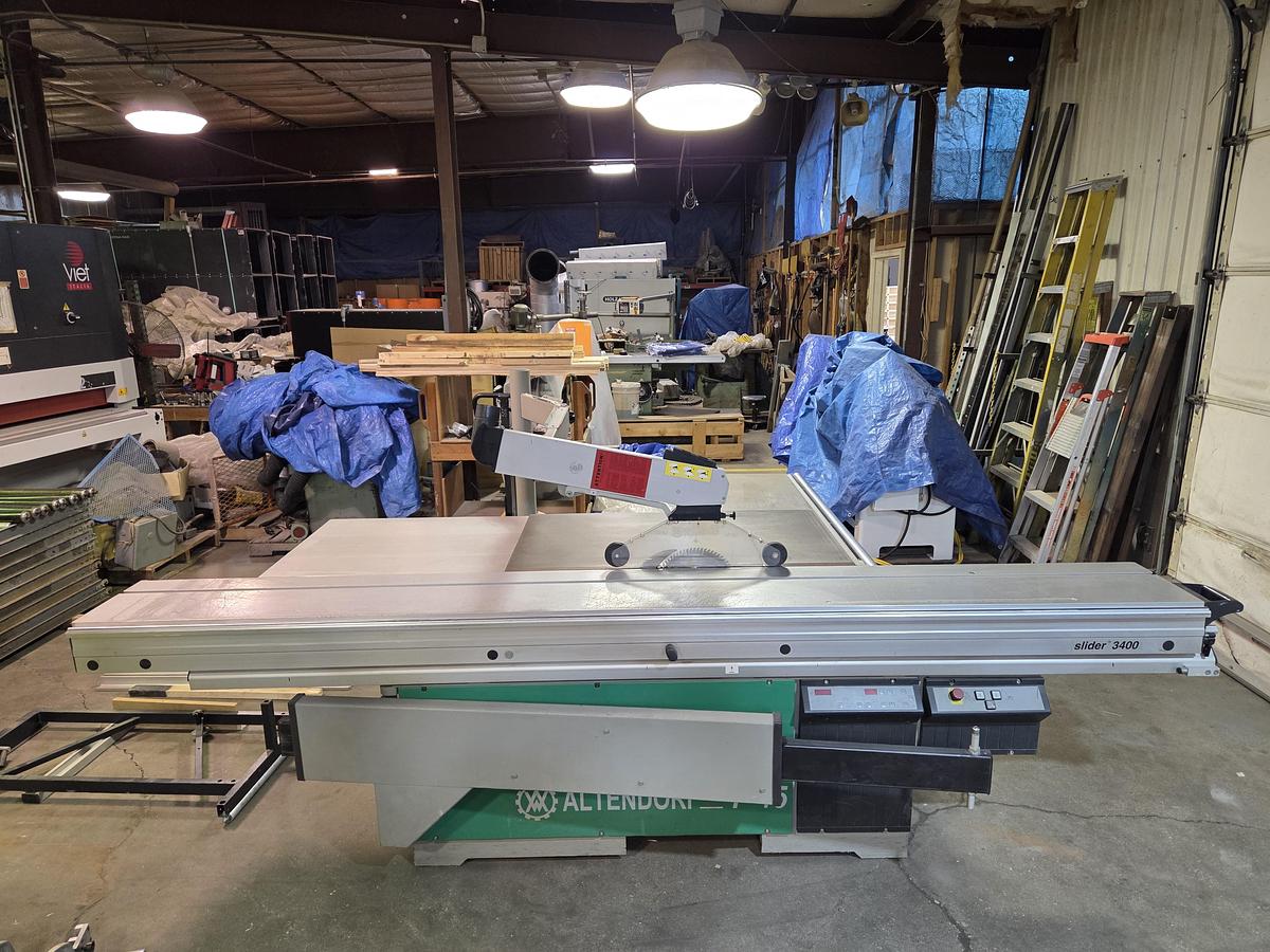 Used Altendorf F45 Sliding Table, 2000, Tilting Arbor Panel Saw, 10Ft Cap., 3PH PARTS MACHINE ONLY