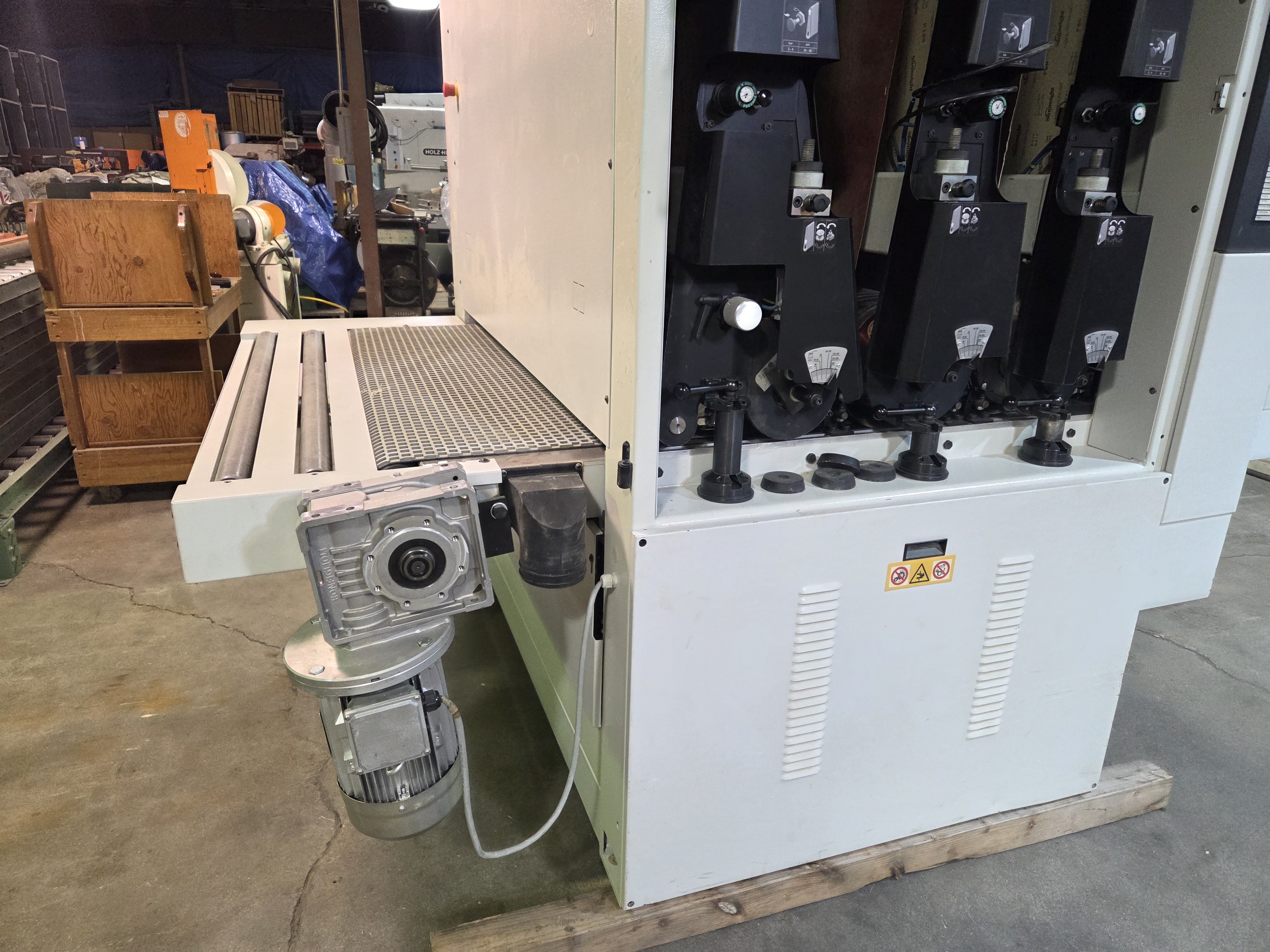 Used Viet 51" Widebelt Sander, 2013, 3 Heads, Model S2 333 2620, Steel Drum, Coated Drum, Combo Platen Head, Vacuum Bed