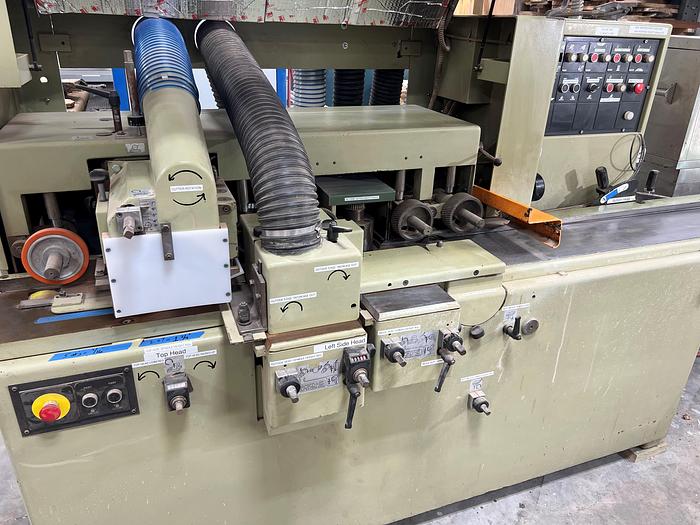 Used SCMI Compact 22 4 Head Moulder, 230V 3PH, 220mm x 120mm Moulding Capacity, 6-12 Meters Min.