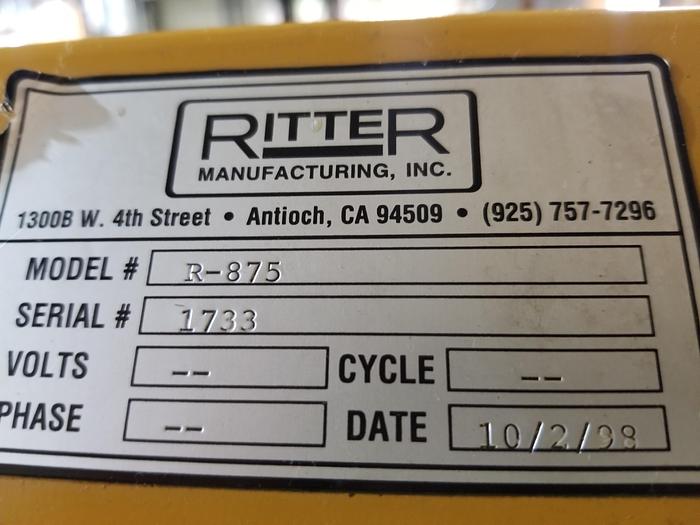 Used Ritter R875 Drawer Box Clamp, 14 x 24 x 36 Box Capacity, All Pneumatic, Cleaned, Checked