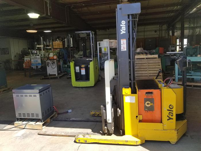 Refurbished Yale Walk Behind Lift, Straddle Stacker, Pallet Picker, Cleaned, Checked, Repaired Cylinders, W/ Battery Charger, 3PH