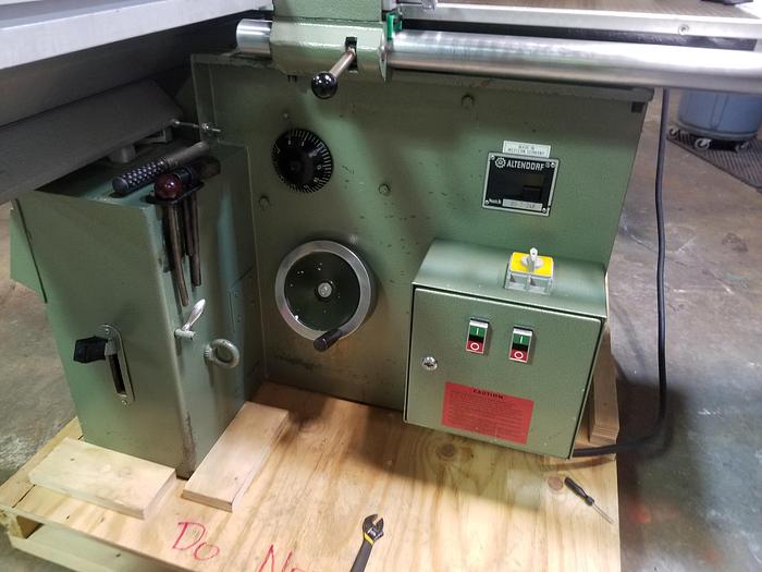 Used Altendorf F45 Sliding Table, Tilting Arbor Panel Saw, 10Ft Cap., 3PH