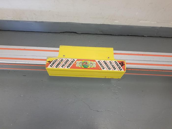 Used Tigerstop TS20, 20 foot capacity automated digital stop / pusher, 110V, 1PH, Cleaned, Checked