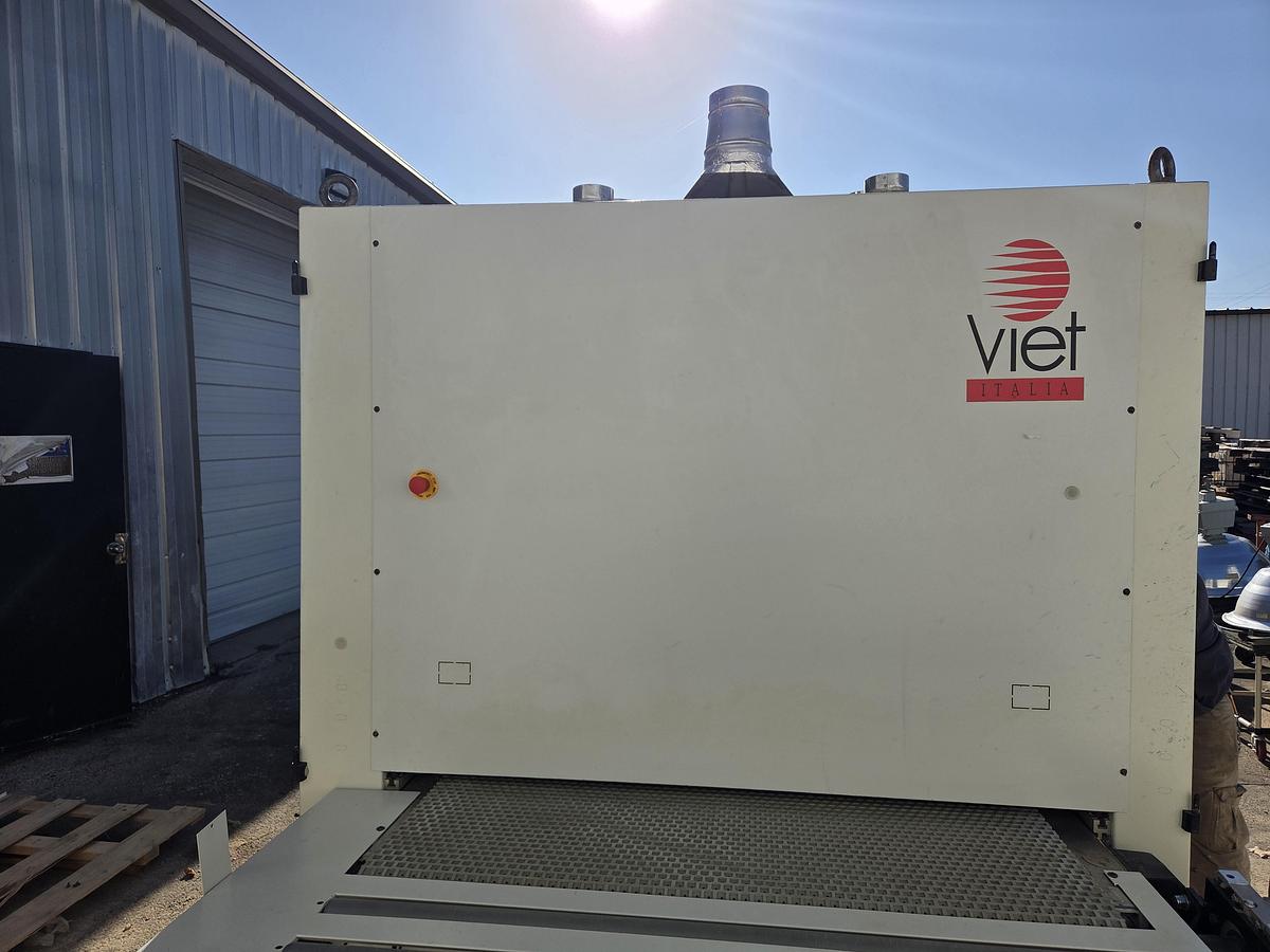 Used Viet 51" Widebelt Sander, 2013, 3 Heads, Model S2 333 2620, Steel Drum, Coated Drum, Combo Platen Head, Vacuum Bed