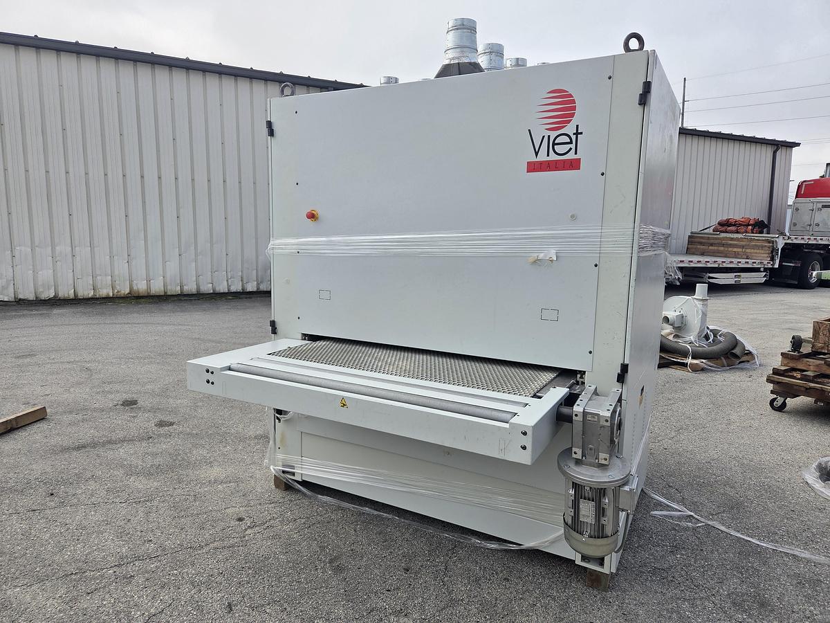 Used Viet S2 333 2620 Widebelt Sander, 2013, 3 Heads, 51" Capacity, Steel Drum, Coated Drum, Combo Head, Vacuum Bed