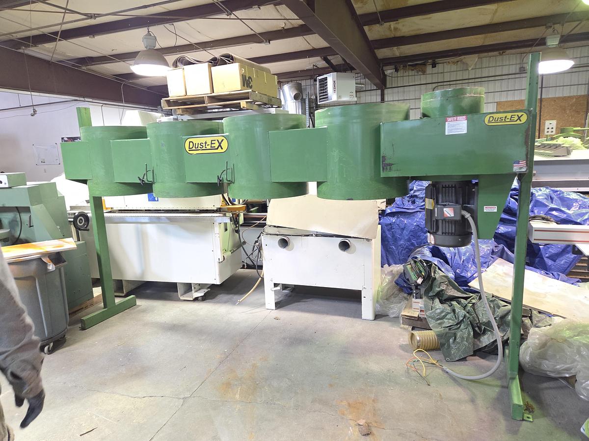 Used Dust Technology DT-200 20HP Dust Collector, 1998, New Motor Bearings, New Starter, 4 Stack Filter bags, Barrel Collection, Barrel Skirts, All Clamps, Rods, Cleaned, Checked