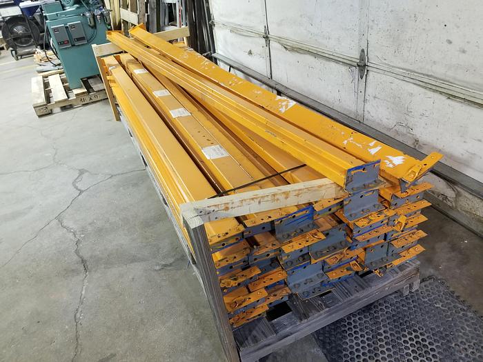 Used 10' Pallet Racking Crossbeams Teardrop Style, 4" High x 2.5"