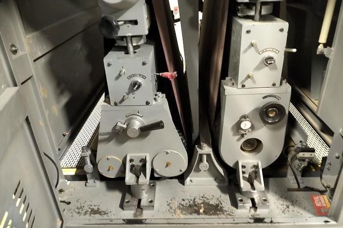 Used Boarke 37" 2 Head Widebelt Sander, Drum, Drum/Platen - 3 1/8", 20HP / 15HP Heads, 230V, 3PH