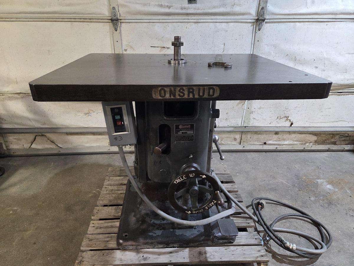Used Onsrud W200 Heavy Shaper, 5HP, 3PH, 1 1/8" Spindle Dia.