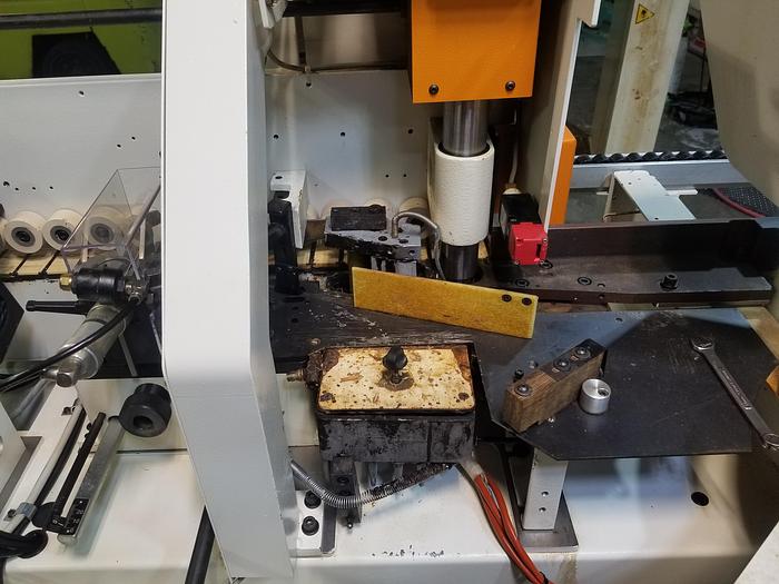 Used Olimpic K 201 HF A Edgebander, 2004, .4-3mm Band/Strip Capacity, 230V, 3PH, Cleaned, Checked