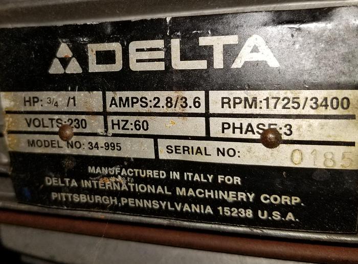 Used Delta 3 Wheel Power Feeder, 1PH, 3PH, Model 36-836 or similar for parts