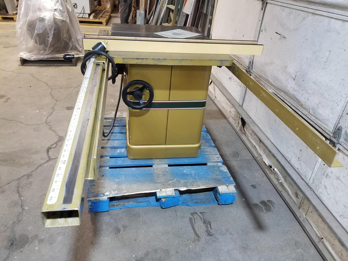 Used Powermatic 66 with 52 Inch Fence, 5HP, 3PH, Cleaned, Checked, New Belts