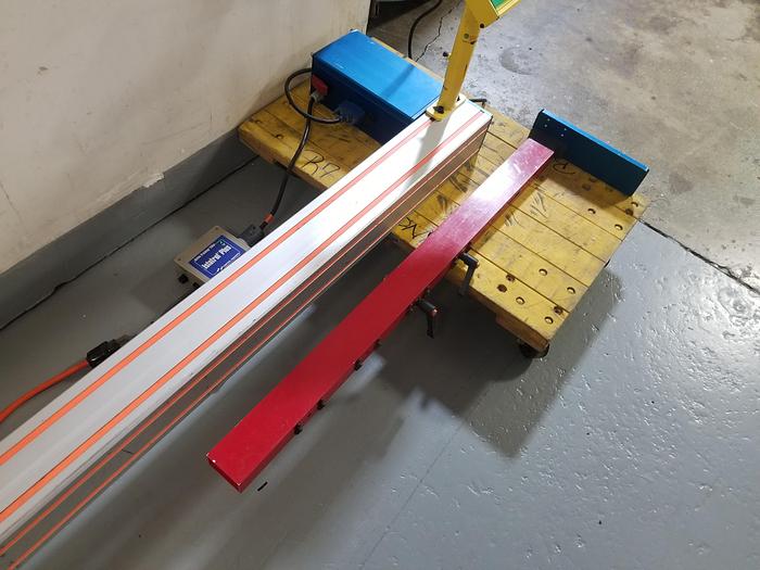 Used Tigerstop TS20, 20 foot capacity automated digital stop / pusher, 110V, 1PH, Cleaned, Checked