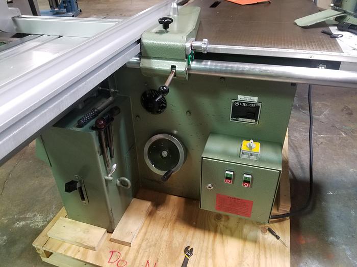 Used Altendorf F45 Sliding Table, Tilting Arbor Panel Saw, 10Ft Cap., 3PH