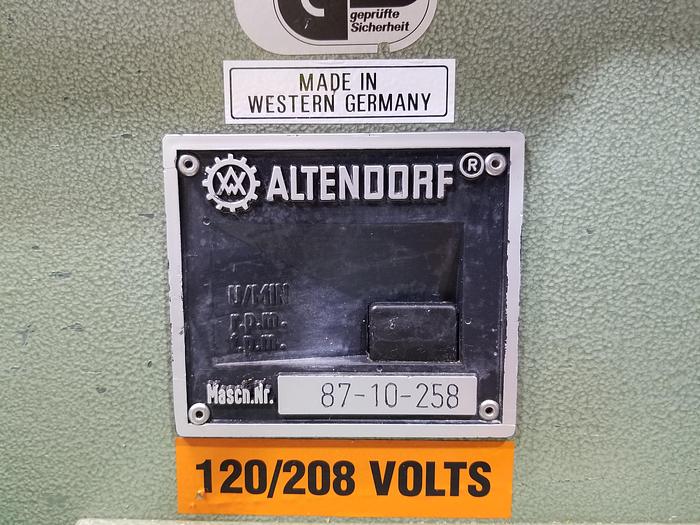 Used Altendorf F90, 1987, Cleaned, Checked, 10ft Capacity, 3PH