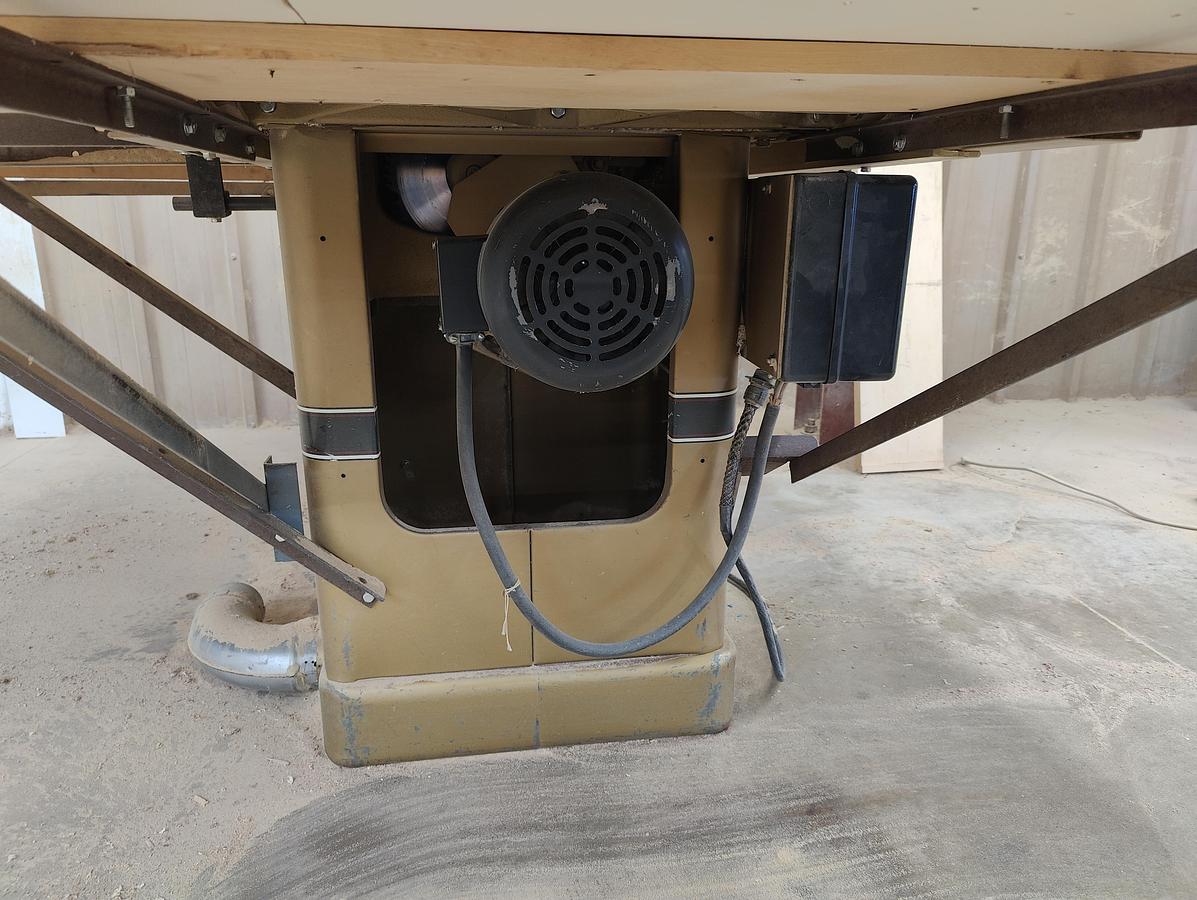 Used Powermatic 66 10 Inch Capacity Table Saw with 52 Inch Fence, 1988, 5HP, 3PH, 230V, Cleaned, Checked, New Belts