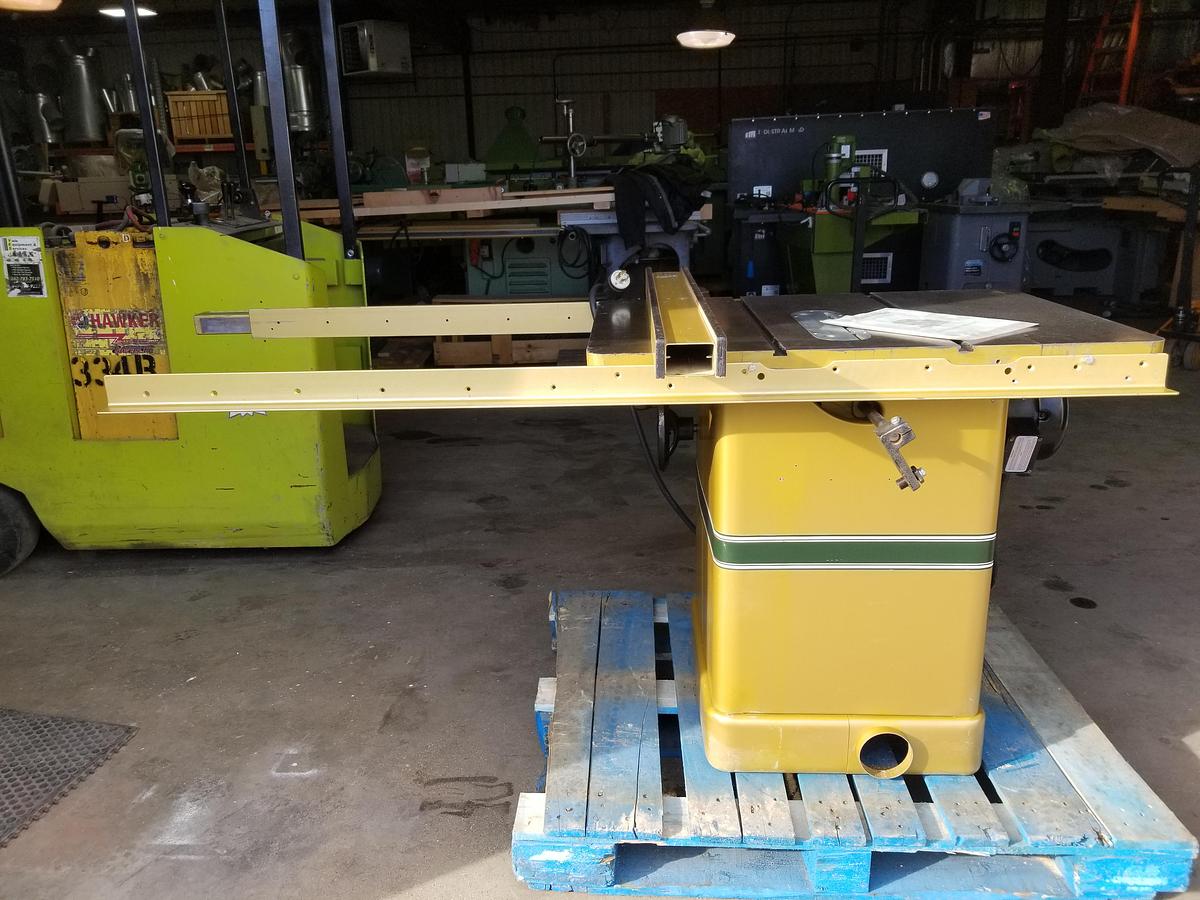 Used Powermatic 66 with 52 Inch Fence, 5HP, 3PH, Cleaned, Checked, New Belts