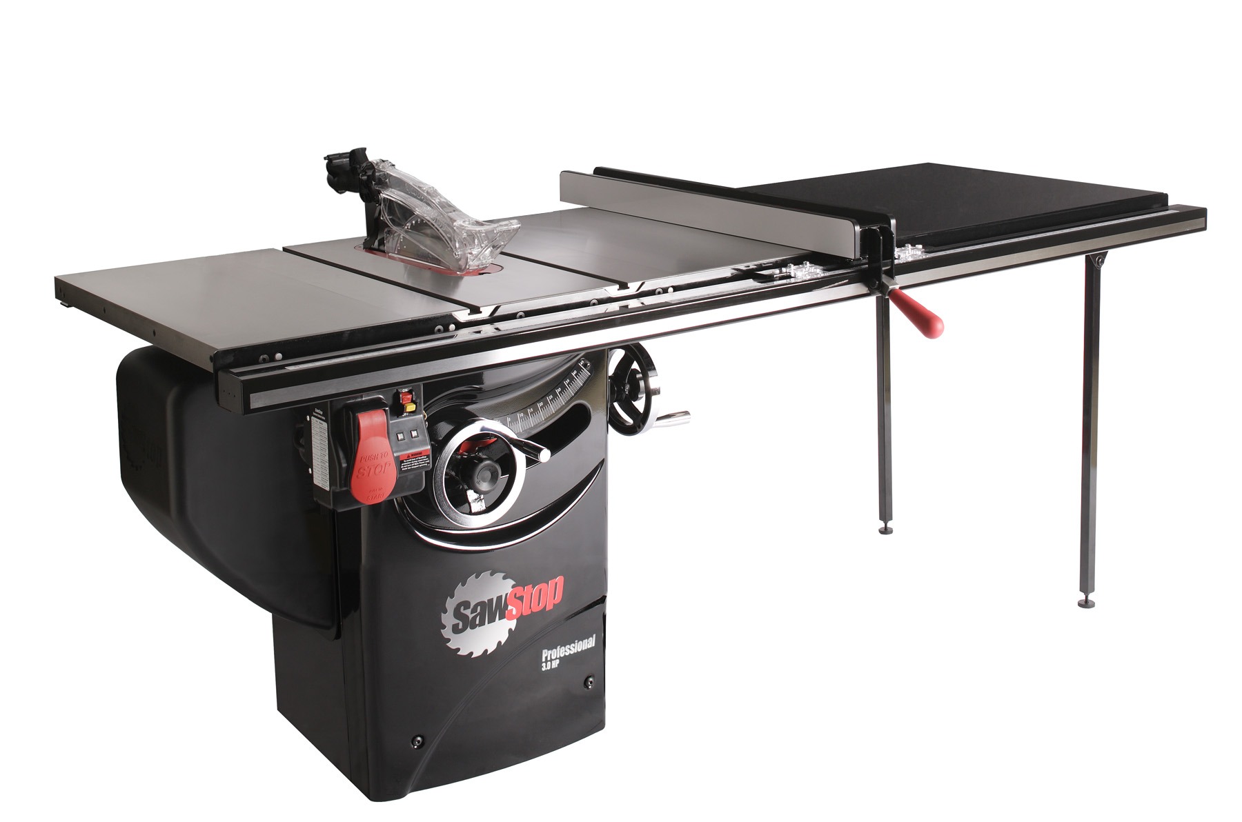 SawStop Professional Cabinet Saw 3HP 1PH 230 Volt Cabinet Saw with 52" extension table T-Glide Advance Rip Fence and Rails