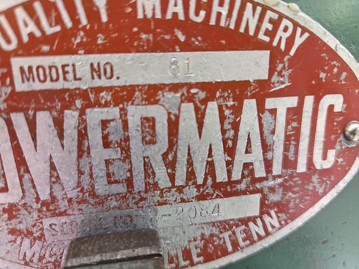 Used Powermatic 81, 20" Bandsaw, Cleaned, Checked, Good Cond. 