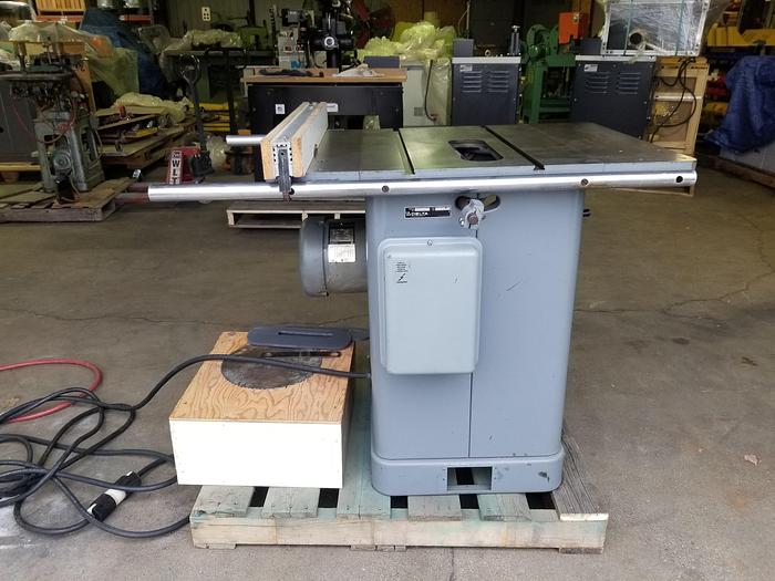 Used Delta 10" Blade Cap Unisaw, Round Tube Rails and Fence, 5HP, 230/460V, 3 Phase