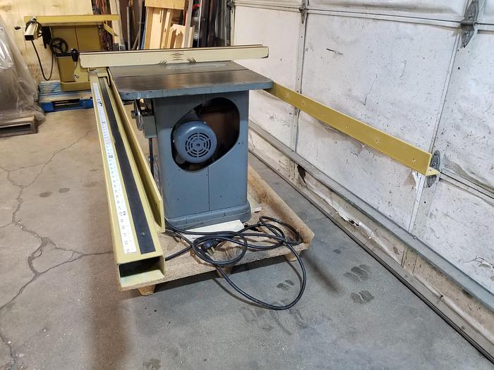 Refurbished Rockwell 10" 1962 Unisaw 34-450 with 52" Powermatic AccuFence, 1.5HP, Single Phase, New bearings in Arbor, Motor, New Belts