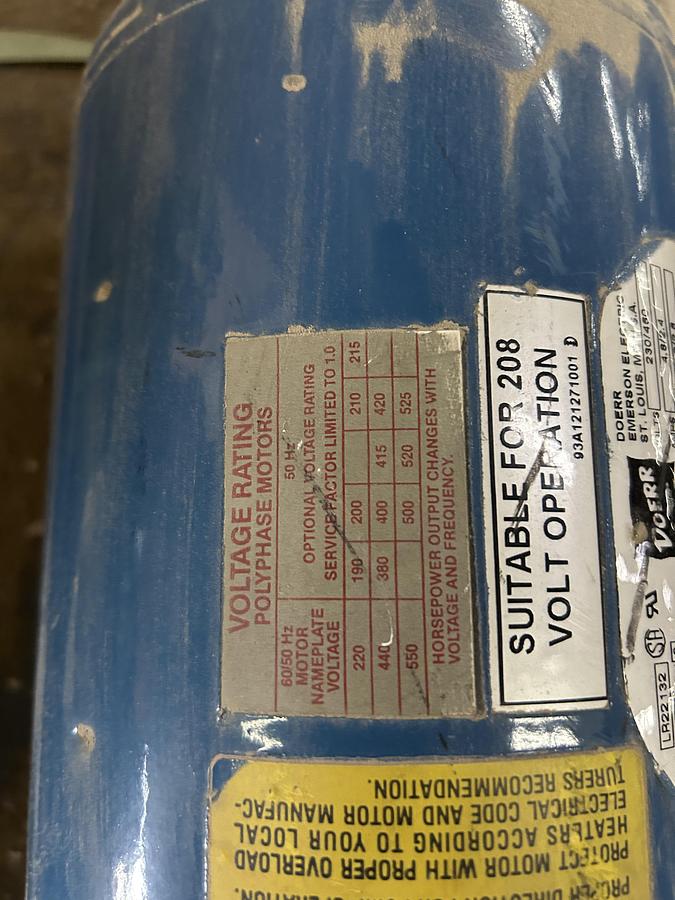 Used Magnalock Vacuum Pump, TV-142SB, 15Torr, 1.5HP, 230/460V