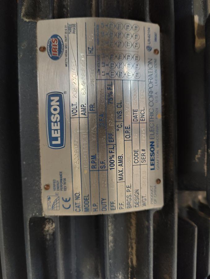 Used Aireworks FX-25-8000 Dust Collector, 2002, 25HP, 8,000 CFM, 20 Upper Filter Bags, 5 Lower Collection Bags, Low Ceiling Model, Cleaned, Checked