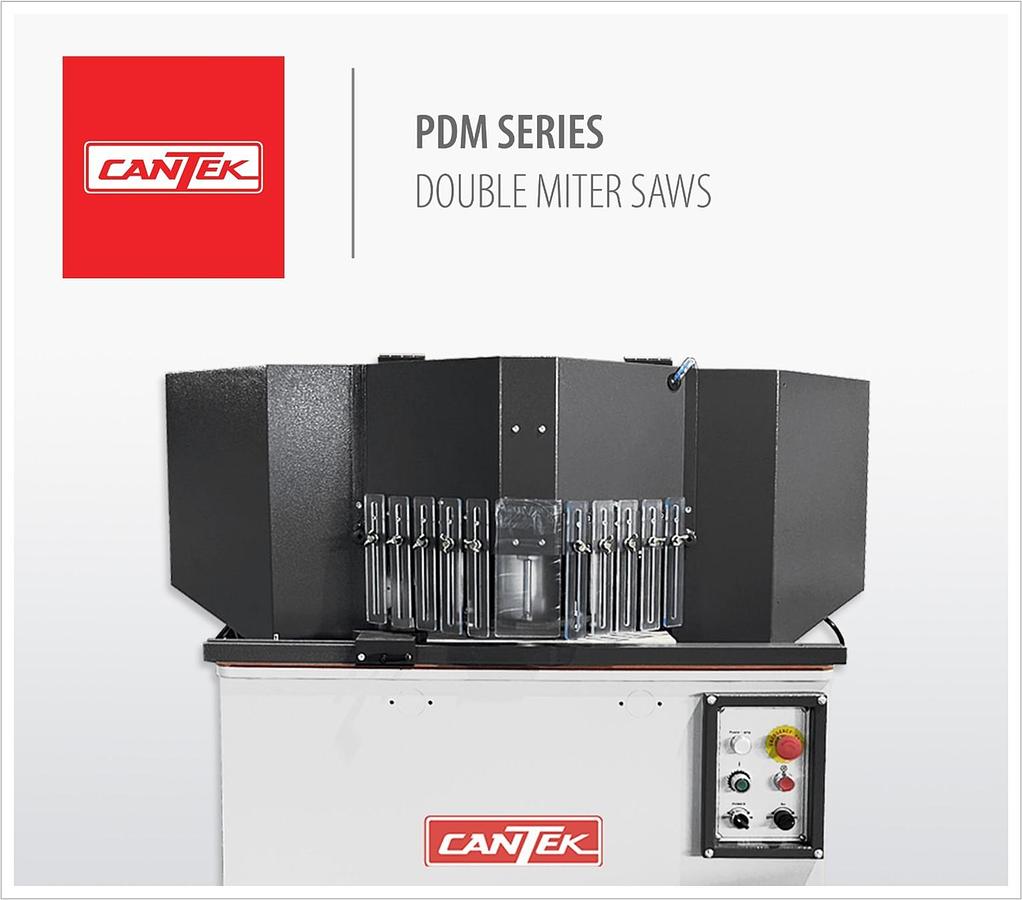 Used Cantek PDM12, 12" Capacity Double Miter Saw, Clamping, 3PH
