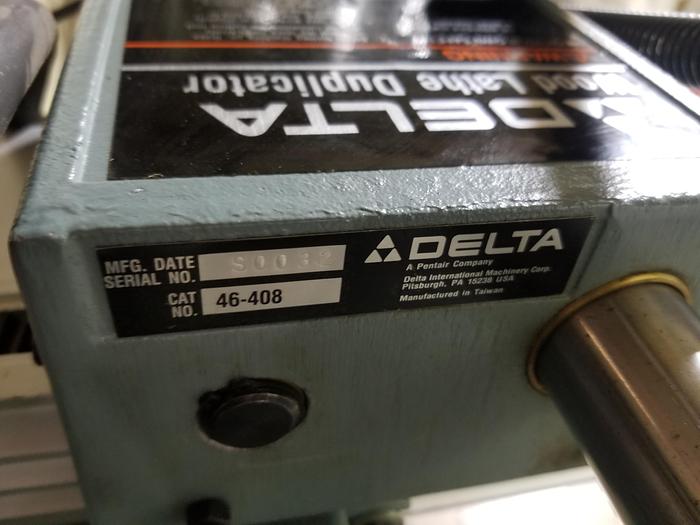 Used Delta 46-227 12 x 36 Lathe, 1999, 3/4HP, 230V, 3PH W/ Delta 46-408 Duplicator