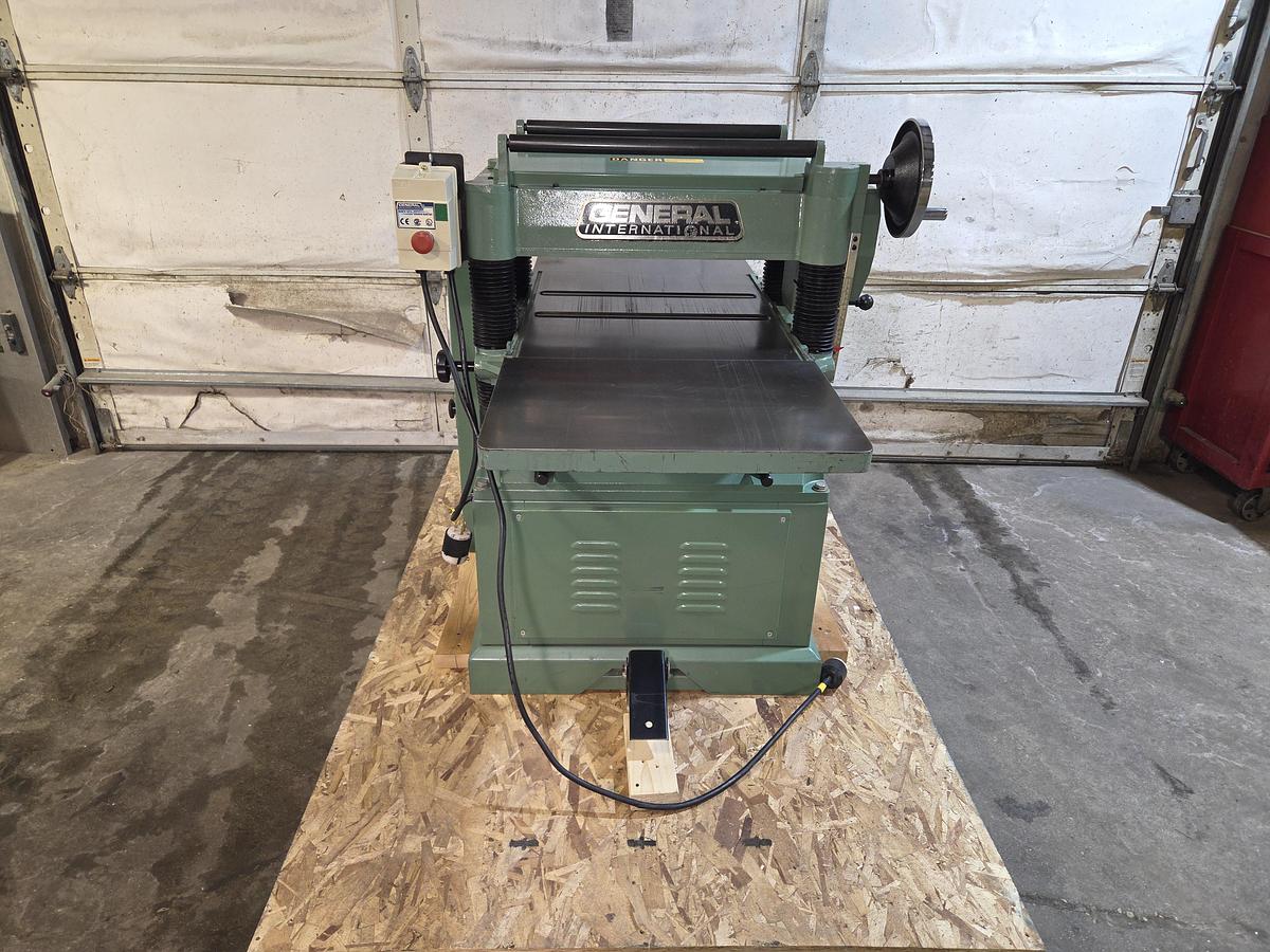 Used General International 20" Straight Knife Planer, 5HP, 230V, 1PH, 2002, Cleaned, Checked